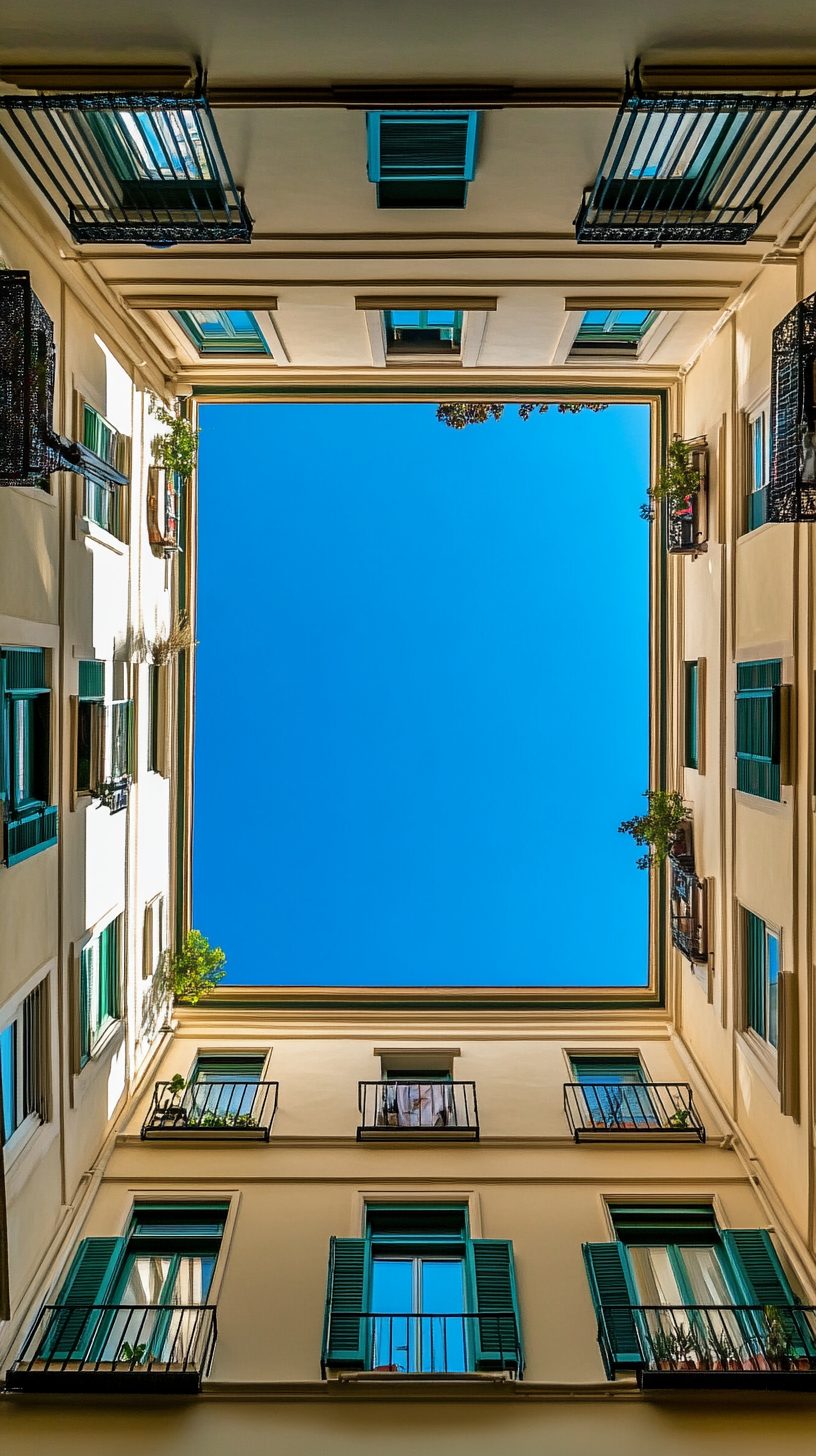 Apartamento turístico con maletas en la entrada del piso